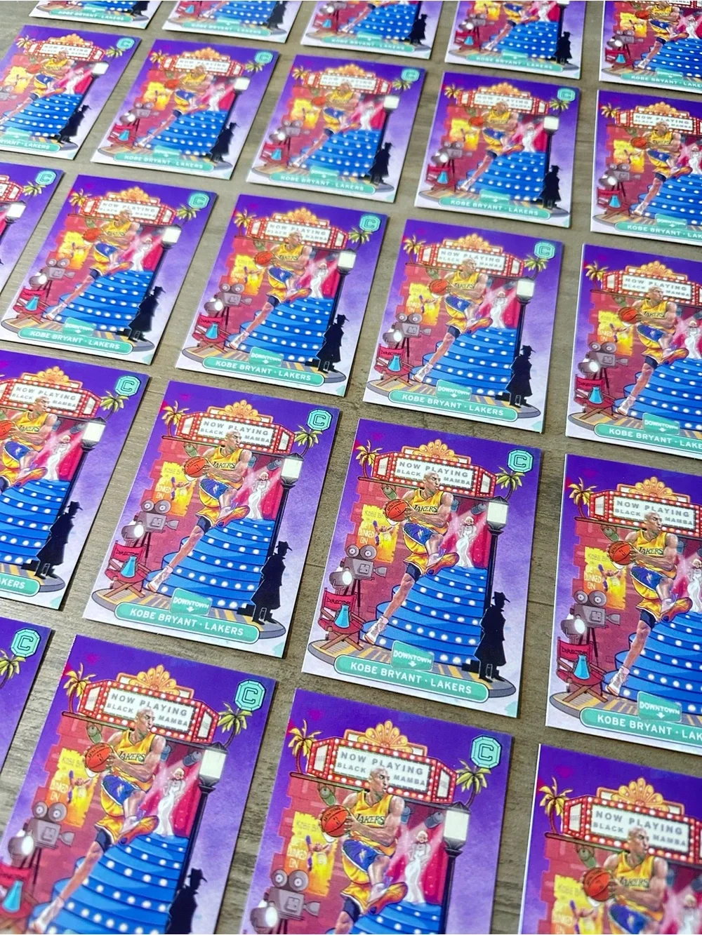 Kobe Bryant Lot of (25) 2018/19 Panini Downtown #20 Novelty Basketball Cards.